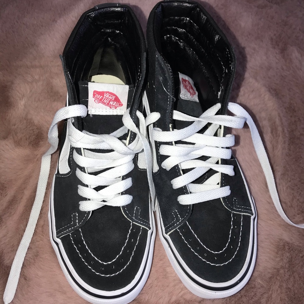 New Black hightop vans, only worn once